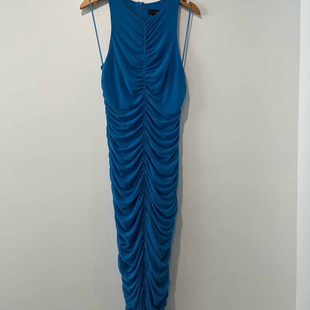 House of Harlow 1960 Ruched Blue Maxi Dress